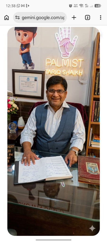 Palmist Tariq Shaikh Welcoming Clients